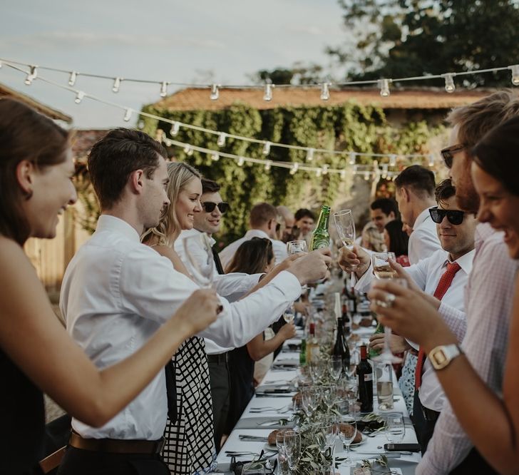 Al Fresco Reception | Outdoor Destination Wedding at Château de Saint Martory in France Planned by Senses Events | Danelle Bohane Photography | Matthias Guerin Films