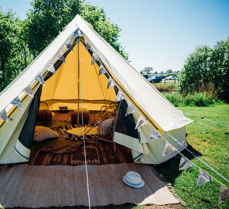 Bell Tent | Bohemian Wedding at Woodfarm Barn, Suffolk | The Steed Photography