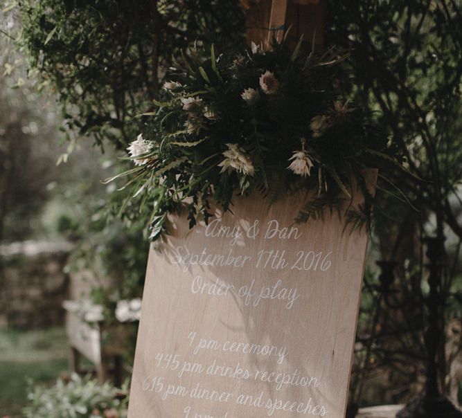 Foliage Covered Wedding Sign