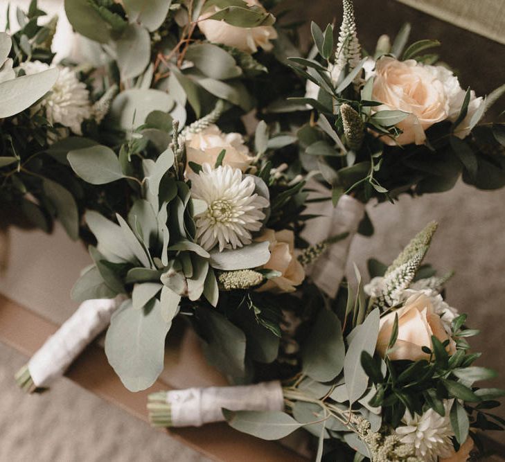 White & Sage Green Floral Buttonholes