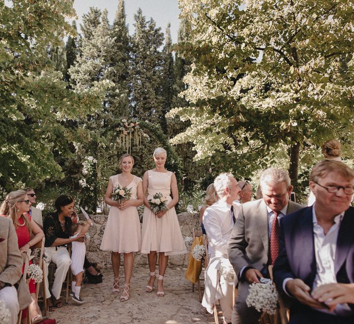 Bridesmaids In Pink ASOS Dresses