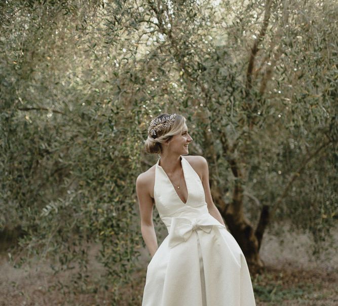 Bride In Halterneck Jesus Peiro Dress