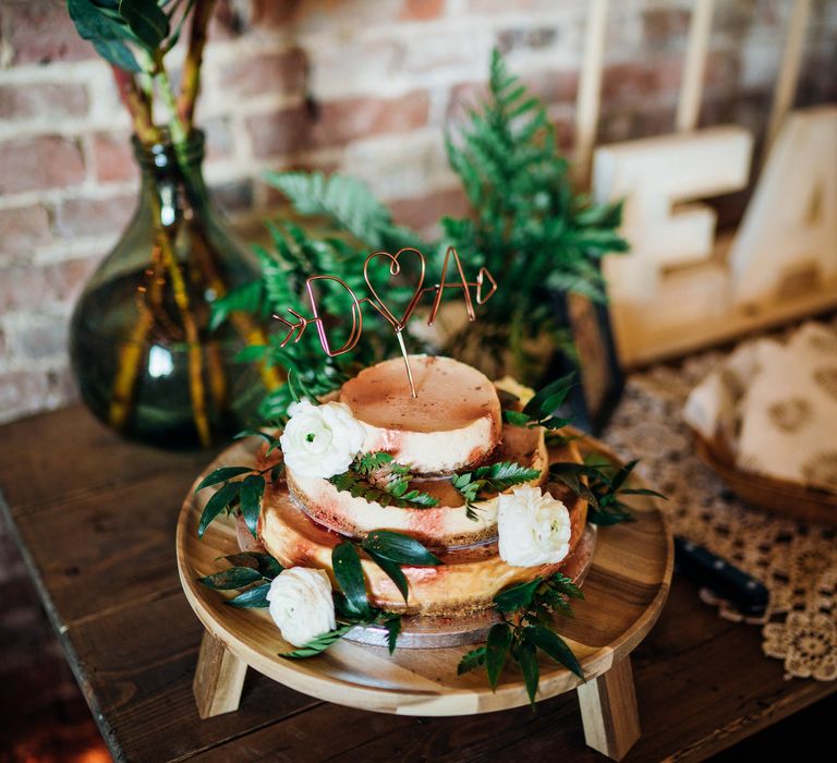 Wedding Cake | Bohemian Wedding at Woodfarm Barn, Suffolk | The Steed Photography