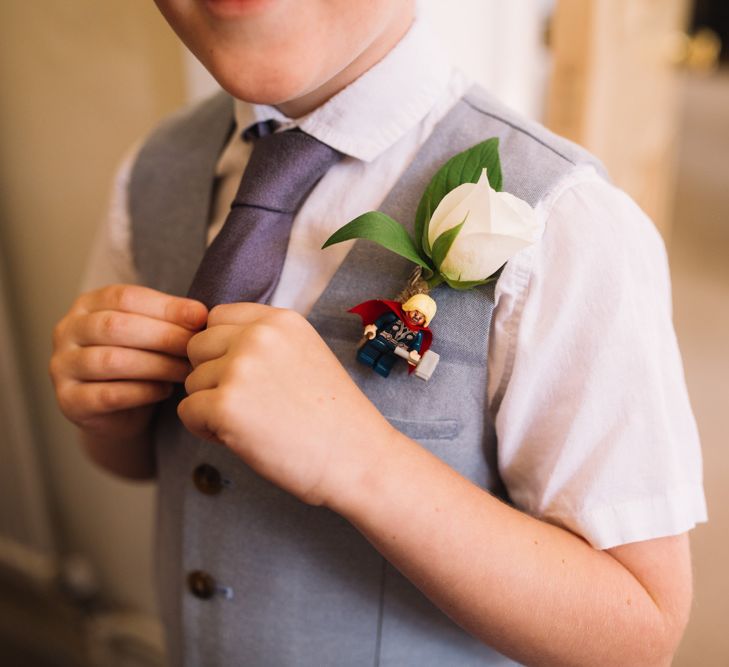 Page Boy with Flower & Lego Buttonhole