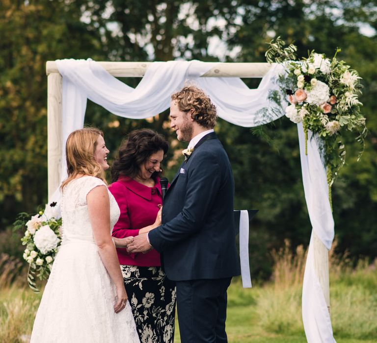 Bride & Groom Outdoor Wedding Ceremony