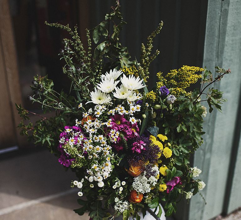 Wild Flowers in a Milk Urn