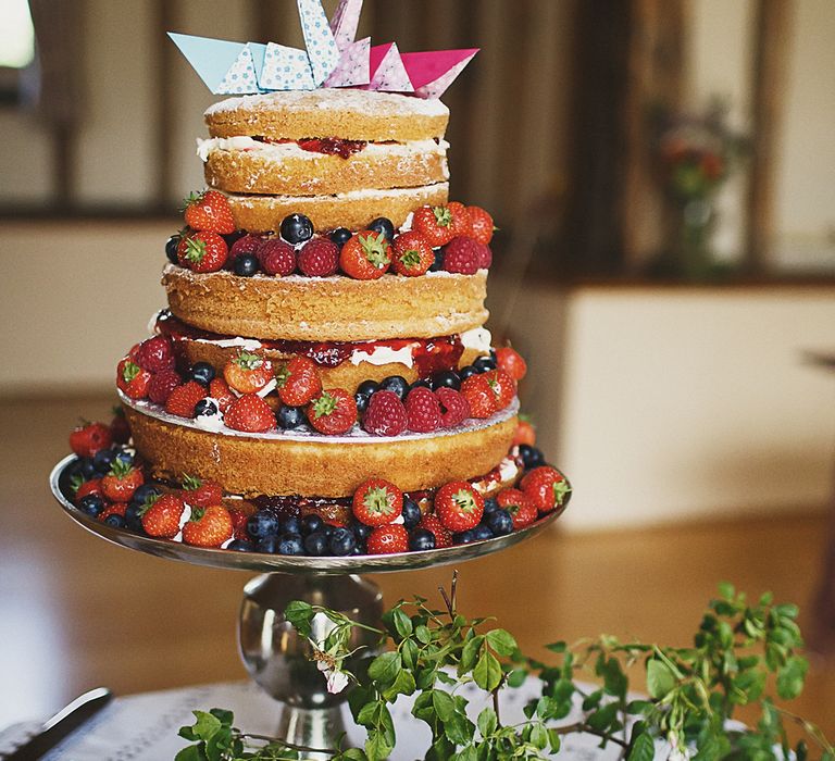 Victoria Sponge Naked Wedding Cake