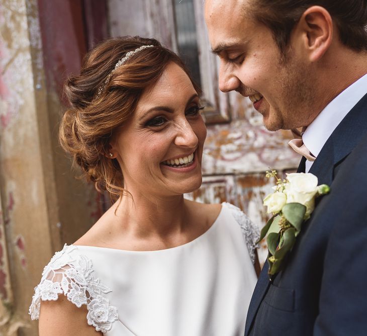 Wiltons Music Hall Wedding With Bride In Paloma Blanca And Bridesmaids In Sequinned Adrianna Papell Gowns Images By Jackson & Co Photography