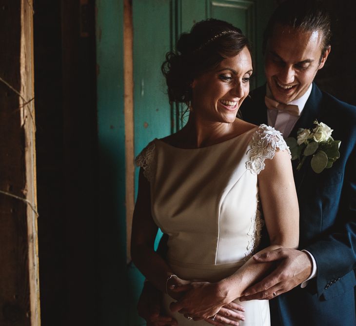 Wiltons Music Hall Wedding With Bride In Paloma Blanca And Bridesmaids In Sequinned Adrianna Papell Gowns Images By Jackson & Co Photography