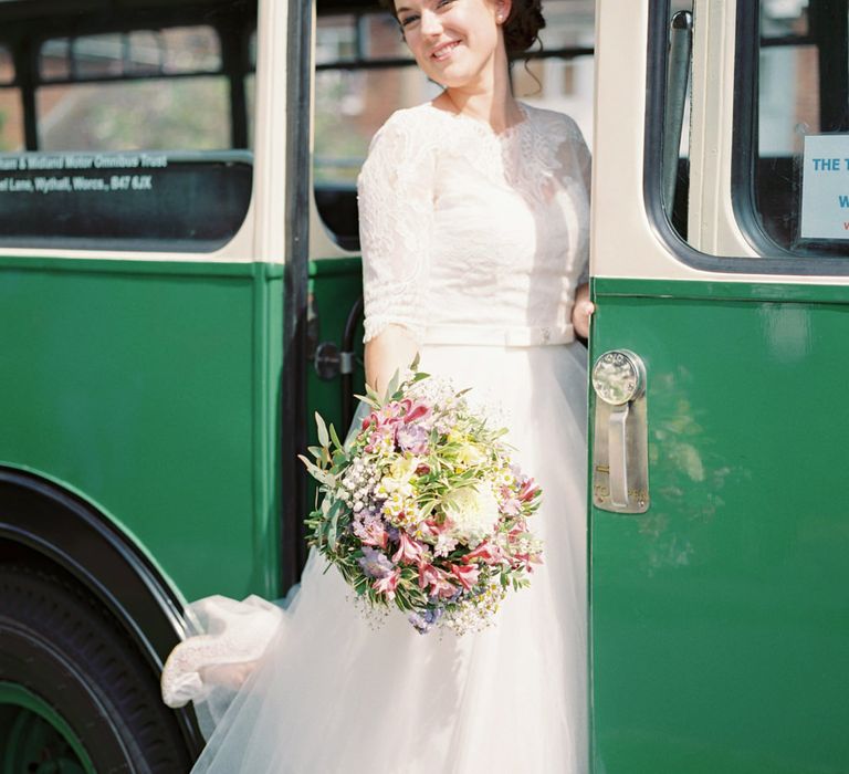 Bride in Ta Length Wedding Dress