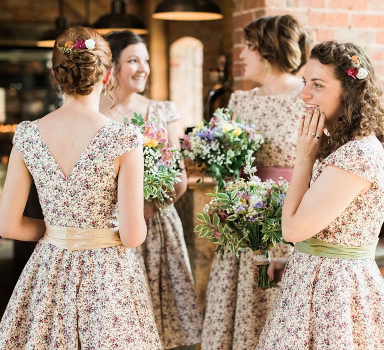 Ditsy Print Floral Bridesmaid Dresses