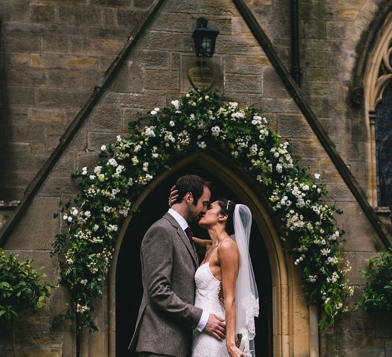 Bride & Groom Church Flower Arch