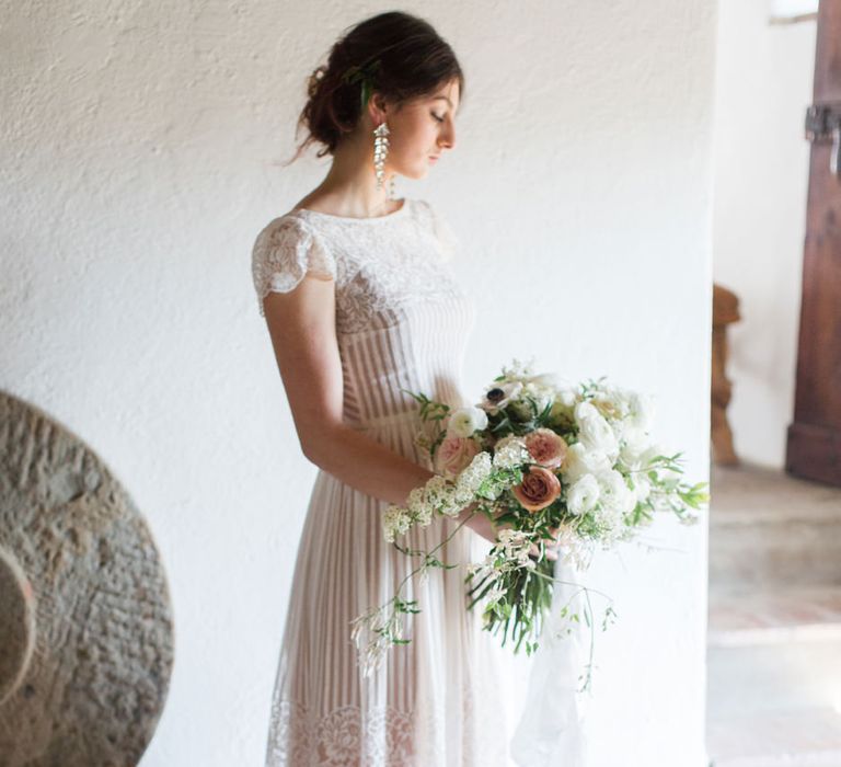 Villa Montanare Elegant Italian Wedding Venue Tuscany With Fine Art Styling By The Wedding Stylist With Dresses By Katya Katya London & Cecelina Photography