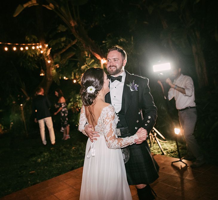 Bride & Groom First Dance | Stylish Wedding at the M Building in the Miami Art District | Sara Lobla Photography