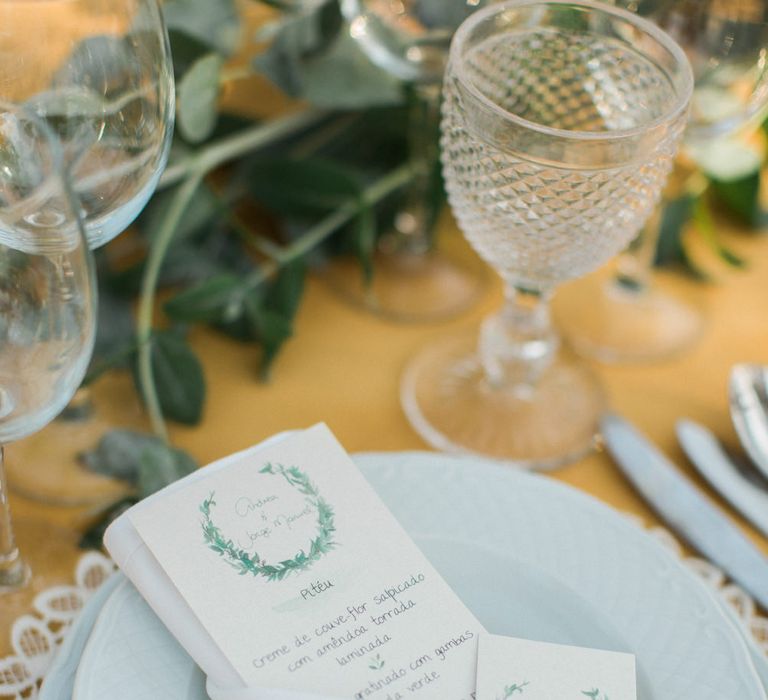 Elegant Place Setting with Menu Card