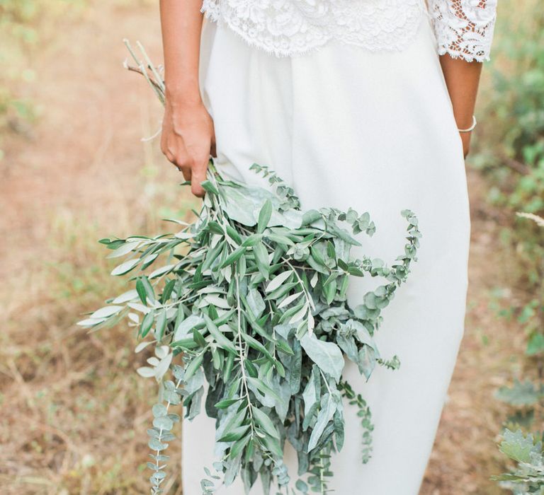 Greenery Foliage Wedding Bouquet