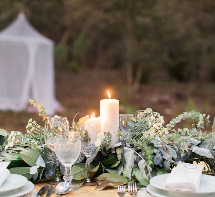 Greenery Foliage Top Table Floral Arrangement