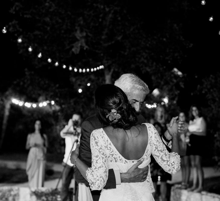 Outdoor Festoon Lit First Dance