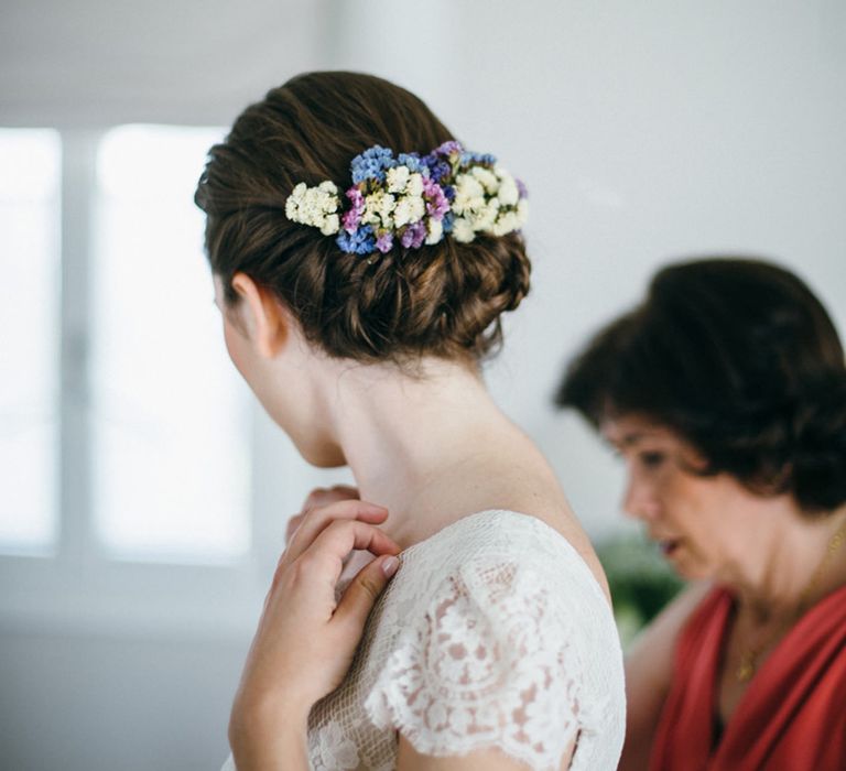 Chic Chignon & Floral Hairpiece