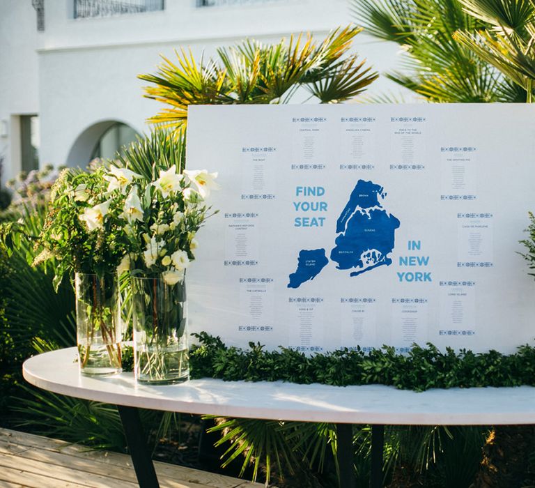 New York Map Table Plan