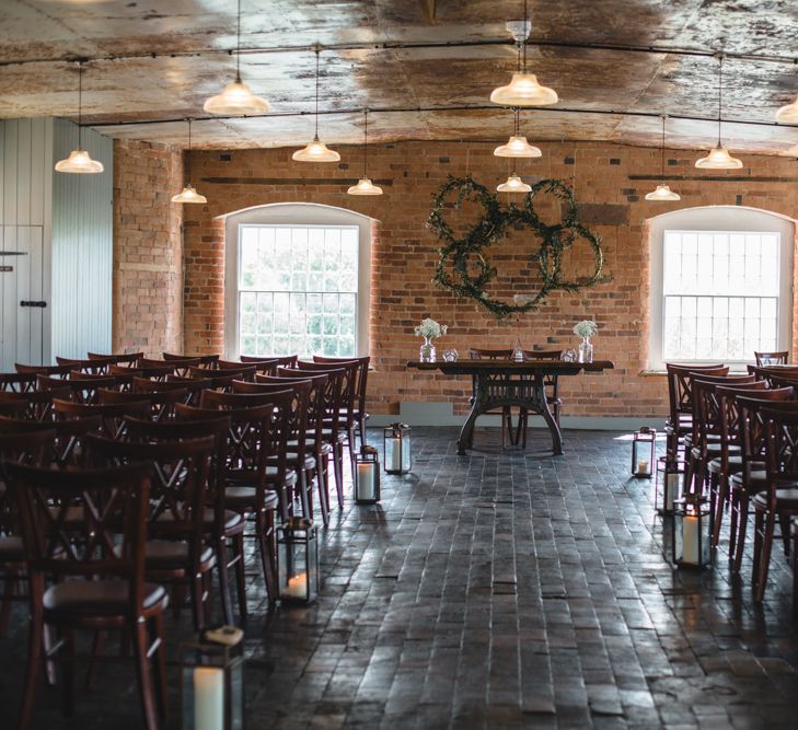 Aisle & Altar Style | Industrial Wedding at The West Mill Venue | Sarah Gray Photography