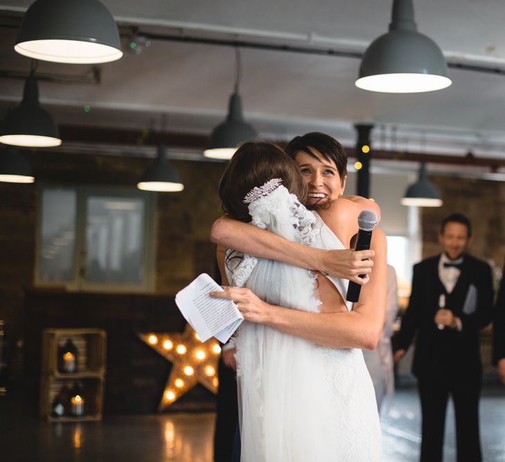 Wedding Speeches | Industrial Wedding at The West Mill Venue | Sarah Gray Photography