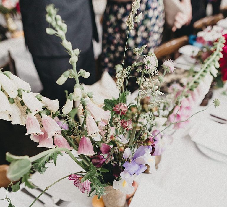 Flower Stems in Jars | Relaxed Wedding at St John Bread & Wine | Jason Williams Photography