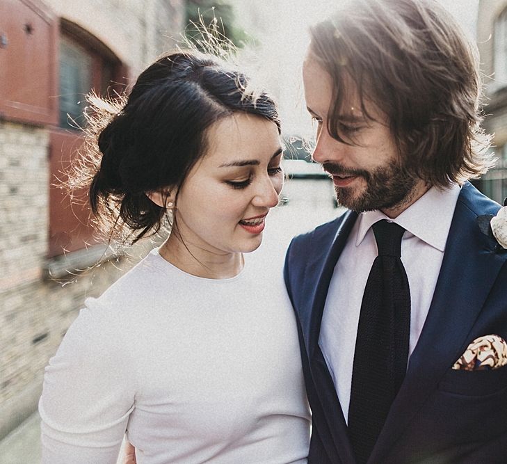 Stylish Bride in Givency Gown | Groom in Suit Supply | London City Wedding | Jason Williams Photography