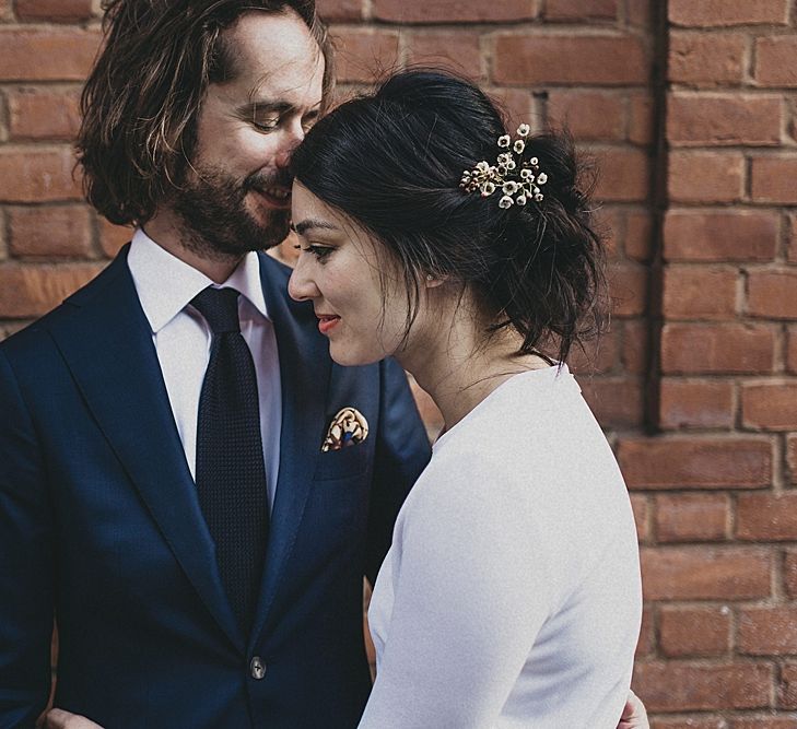 Stylish Bride in Givency Gown | Groom in Suit Supply | London City Wedding | Jason Williams Photography