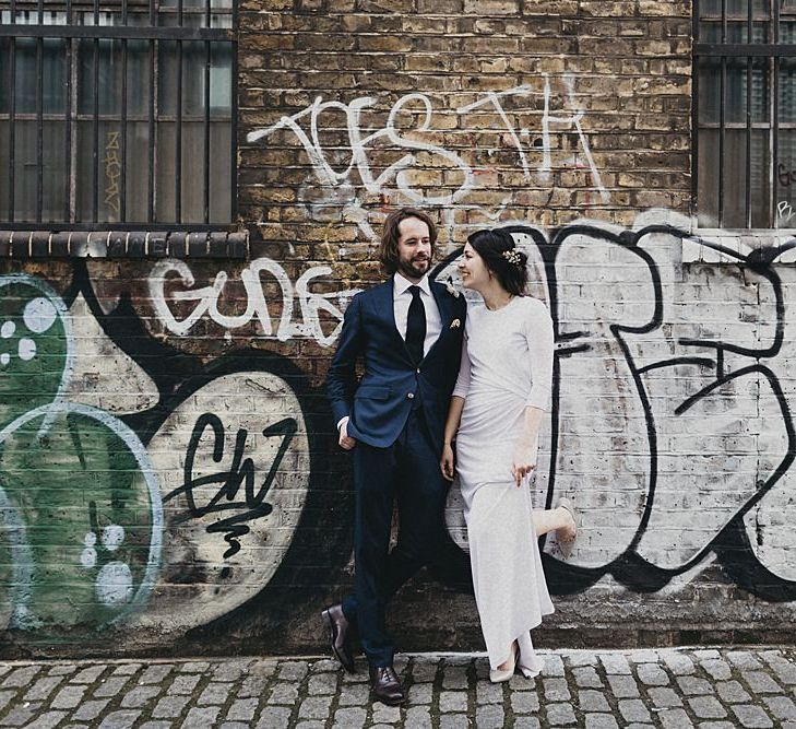 Stylish Bride in Givency Gown | Groom in Suit Supply | London City Wedding | Jason Williams Photography