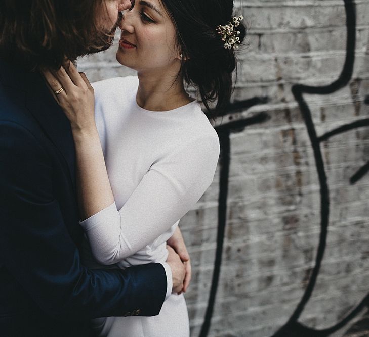 Stylish Bride in Givency Gown | Groom in Suit Supply | London City Wedding | Jason Williams Photography