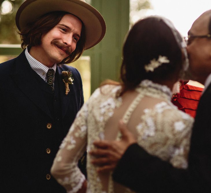 Glasshouse Wedding Ceremony | Bride in Bespoke Hermione de Paula Bridal Gown | Groom in Thomas Farthing | Stylish Destination Wedding in Marrakesh | Andy Gaines Photography