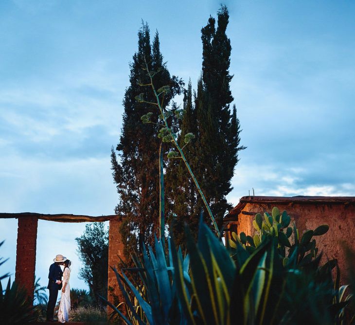 Bride in Bespoke Hermione de Paula Bridal Gown | Groom in Thomas Farthing | Stylish Destination Wedding in Marrakesh | Andy Gaines Photography