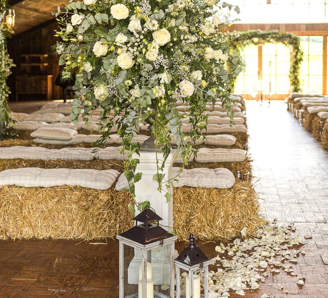 Rustic Soho Farmhouse Ceremony with PapaKata Sperry Tent Greenery filled Reception | Marianne Taylor Photography | Will Warr Films