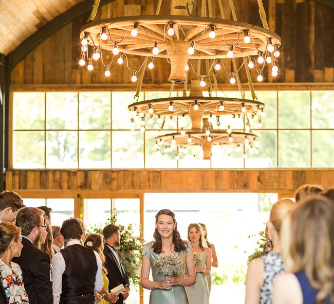 Pale Green Ghost Bridesmaid Dresses | Rustic Soho Farmhouse Ceremony with PapaKata Sperry Tent Greenery filled Reception | Marianne Taylor Photography | Will Warr Films