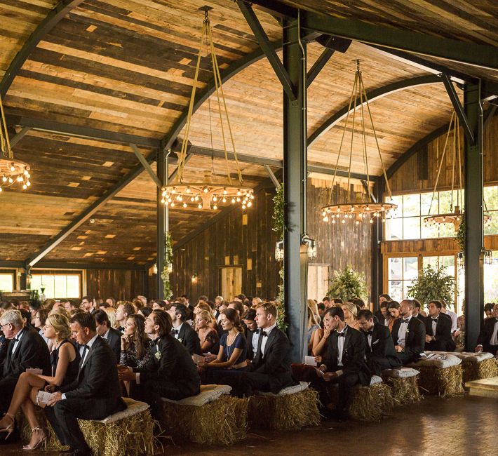 Rustic Soho Farmhouse Ceremony with PapaKata Sperry Tent Greenery filled Reception | Marianne Taylor Photography | Will Warr Films