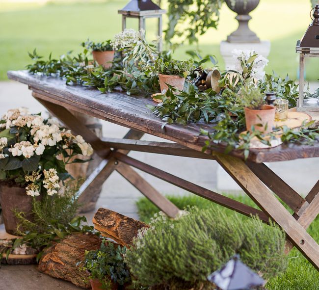 Rustic Soho Farmhouse Ceremony with PapaKata Sperry Tent Greenery filled Reception | Marianne Taylor Photography | Will Warr Films