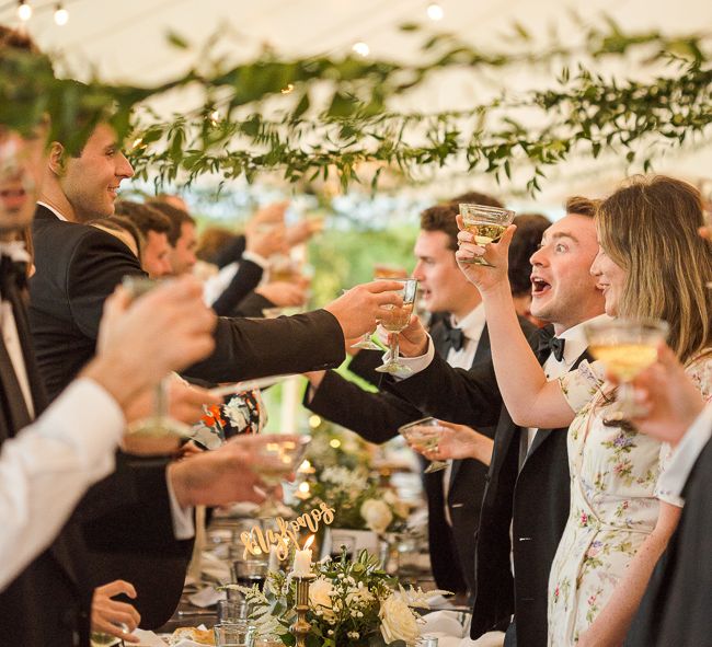 Rustic Soho Farmhouse Ceremony with PapaKata Sperry Tent Greenery filled Reception | Marianne Taylor Photography | Will Warr Films