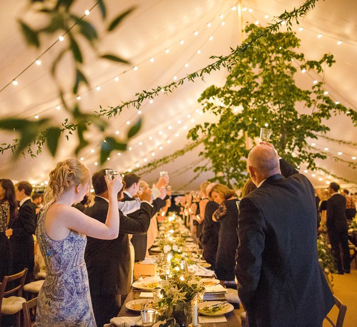 Rustic Soho Farmhouse Ceremony with PapaKata Sperry Tent Greenery filled Reception | Marianne Taylor Photography | Will Warr Films