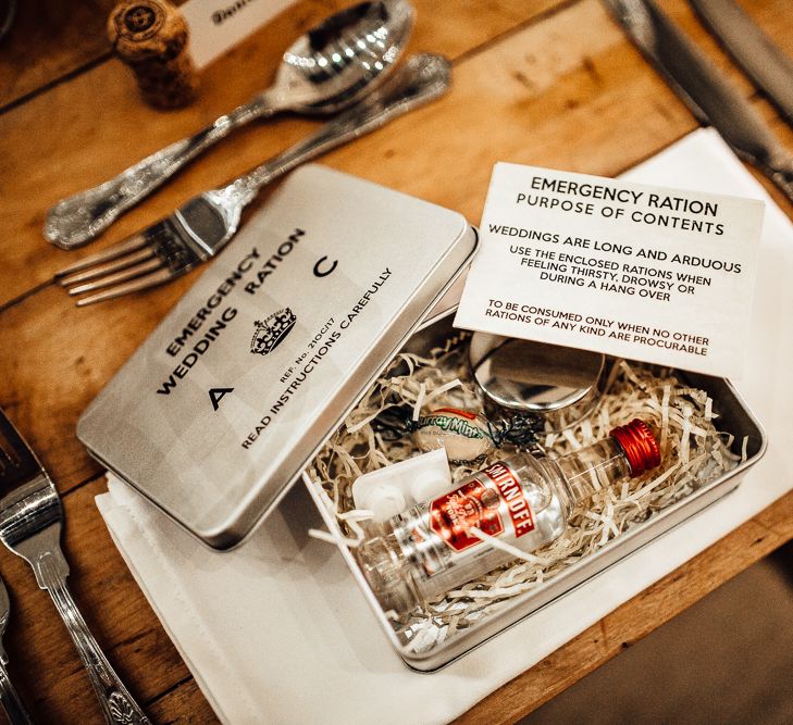 Ration Box Wedding Favours // Vintage Inspired Wedding With 20s & 30s Influences In London At Shoreditch Studios With Images From Beatrici Photography And Styling By The Barnables