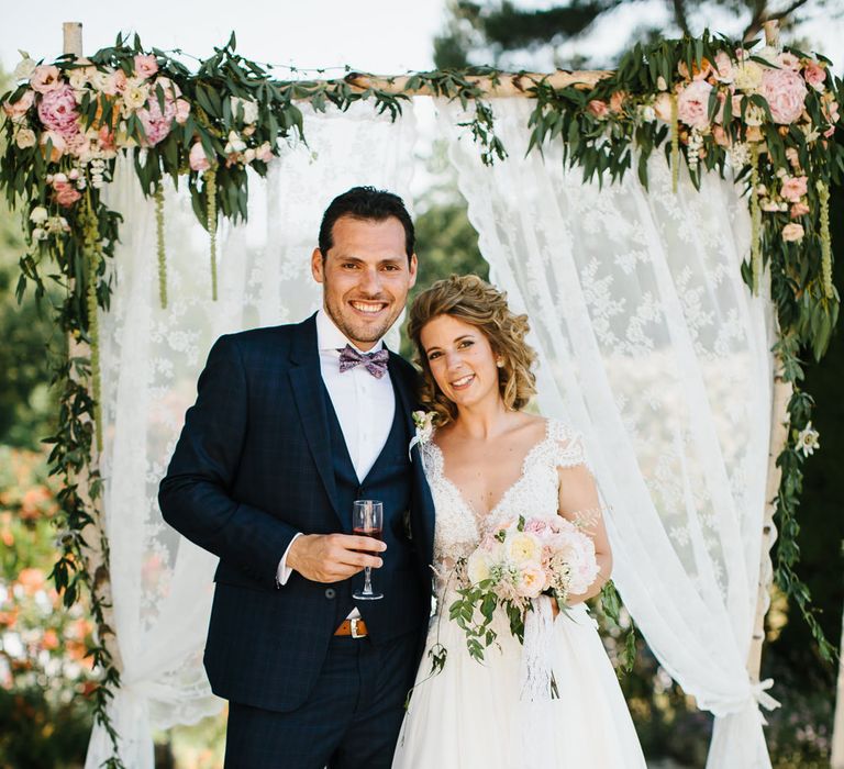 Bride & Groom Floral Arch