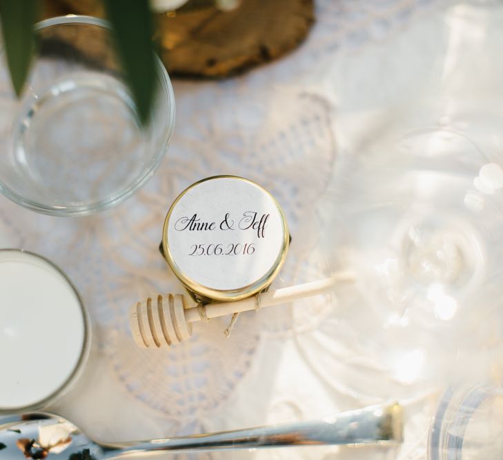 Personalised Honey Pot Wedding Favours