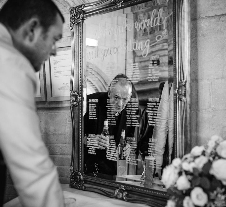 Mirrored Table Plan | St Donat's Castle Wedding With Pink & Gold Colour Scheme | Images by Steve Gerrard Photography