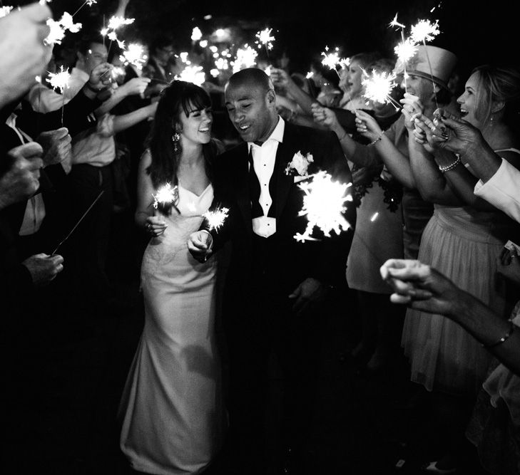 Sparkler Send Off At Wedding | Image by Steve Gerrard Photography