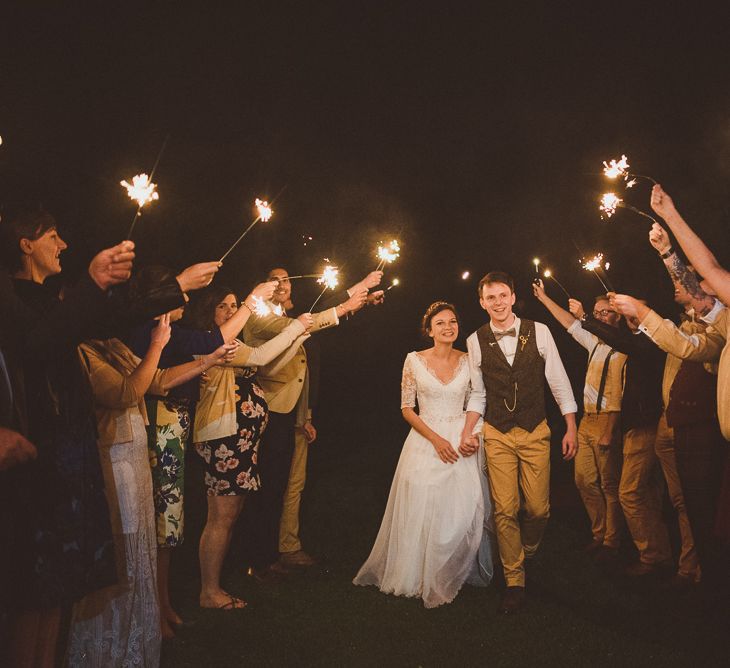 Wedding Reception Rustic Barn Wedding Sparkler Send Off