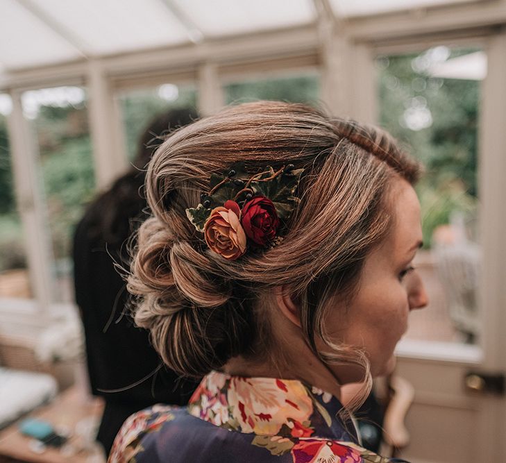 Bridesmaid Hair with Flowers | DIY Lord of the Rings Themed Wedding at Monks Barn in Maidenhead | Jason Mark Harris Photography | Cinematic Films By J