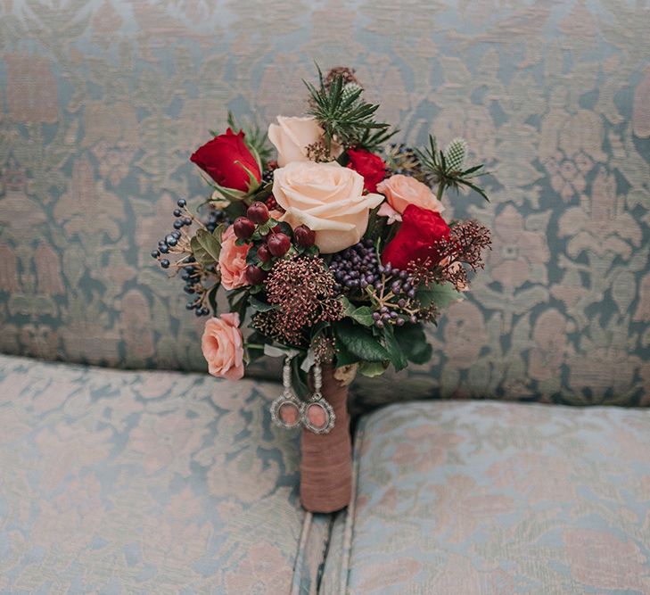 Red Bridal Bouquet | DIY Lord of the Rings Themed Wedding at Monks Barn in Maidenhead | Jason Mark Harris Photography | Cinematic Films By J