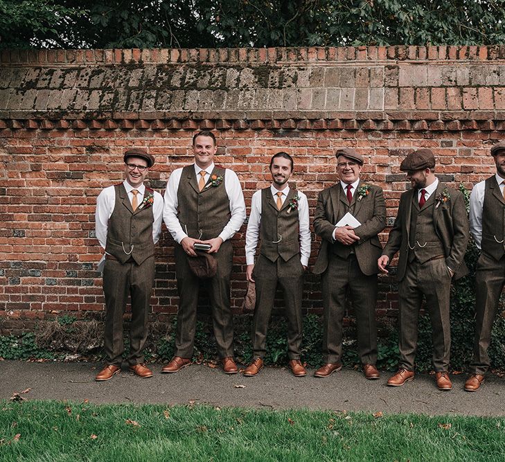 Groomsmen in Tweed Walker Slater Suist | DIY Lord of the Rings Themed Wedding at Monks Barn in Maidenhead | Jason Mark Harris Photography | Cinematic Films By J