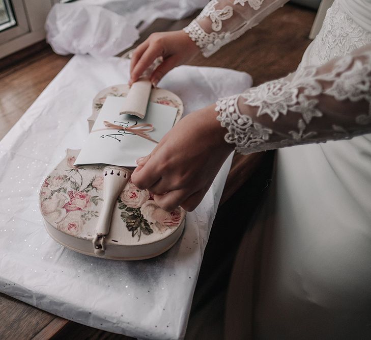 Bride in Lisa Donetti Adriana Gown | DIY Lord of the Rings Themed Wedding at Monks Barn in Maidenhead | Jason Mark Harris Photography | Cinematic Films By J