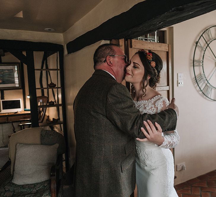 Bride in Lisa Donetti Adriana Gown | Father of the Bride in Tweed Walker Slater Suit | DIY Lord of the Rings Themed Wedding at Monks Barn in Maidenhead | Jason Mark Harris Photography | Cinematic Films By J